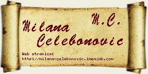 Milana Čelebonović vizit kartica